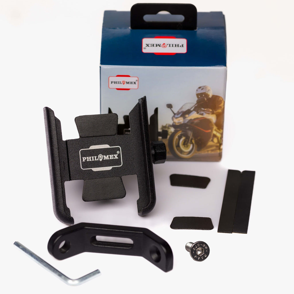 Universal Aluminium GPS Mount | PA66 Reinforced Base | 360° Adjustable | Heavy-Duty Handlebar Mount for Bikes & Scooters