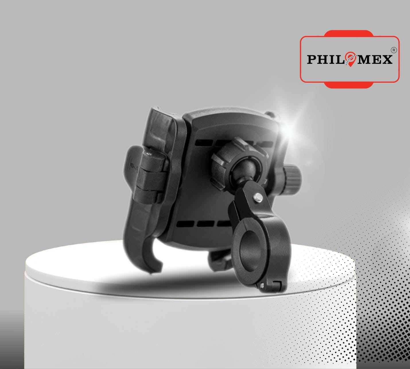 Metal clip on Mobile Phone Holder for Bikes sooters bicycles | PA66 Reinforced | One-Hand Clip-On Release | 360° Rotation | Secure Handlebar Mount